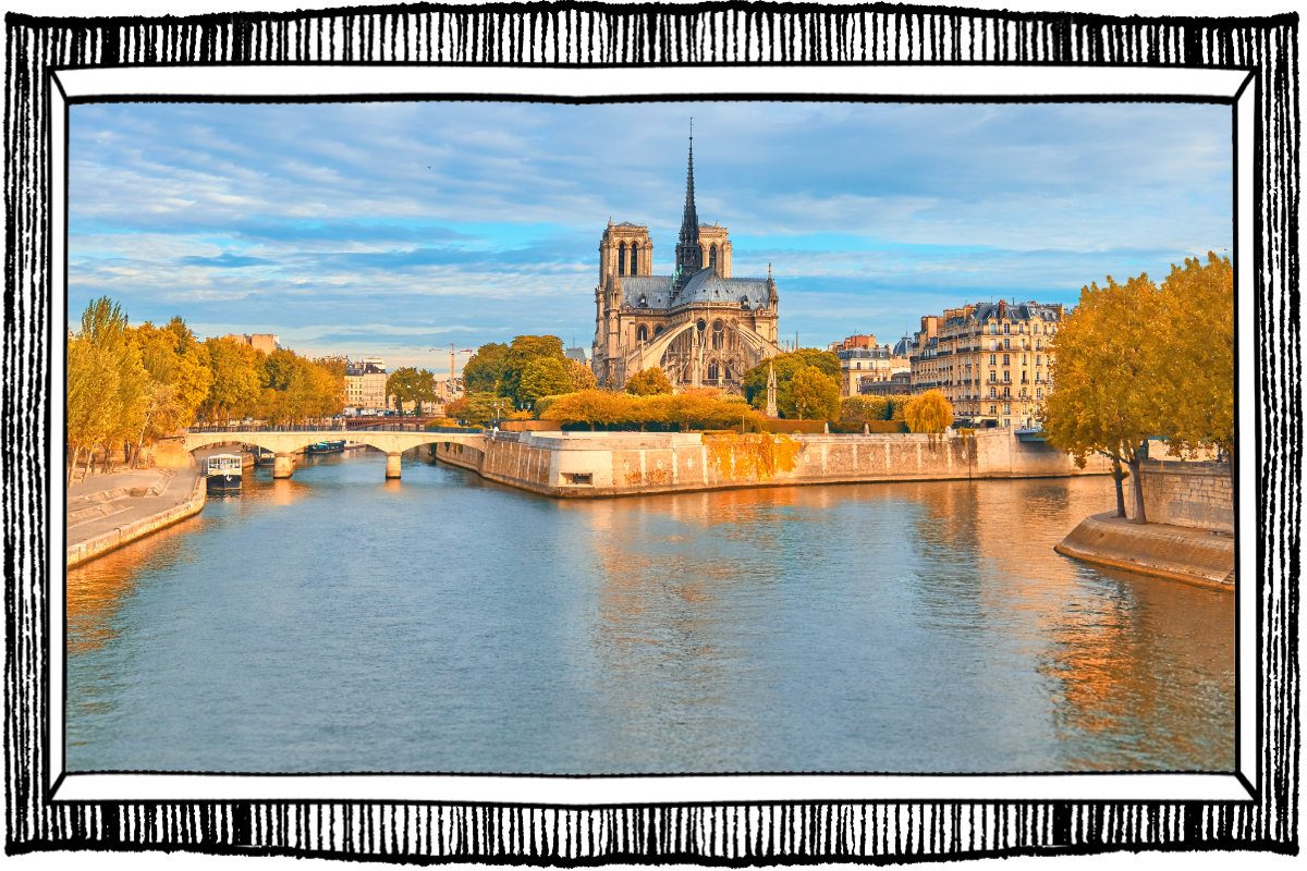 Paris sur la Seine vue parfaite avec la cathédrale Notre Dame pour un événement professionnel